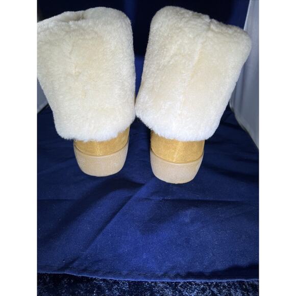 Coach Women’s Suede Tan Logo Embossed Cuffable Teri Boots- Sz 9 *w/original box* - Picture 6 of 9